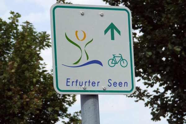 Ausgeschildertes Radwegenetz 'Radweg Erfurter Seen'