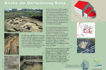 Informationstafel 'Kirche der Dorfwüstung Sulza'